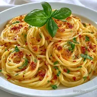 15 Minute Basil Pasta with Garlic for 4