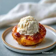 Baked Peaches with Vanilla Ice Cream (3)
