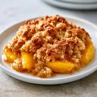 Peach Crumble for 8 Servings: Baked