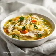 Crockpot Chicken Noodle Soup for 8 Servings Slow-Cooked