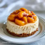 No Bake Peach Cheesecake for 12 Servings