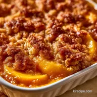 Oven Baked Peach Crisp in 55 Minutes