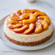Peach Cream Cheese Torte for 8 Slices
