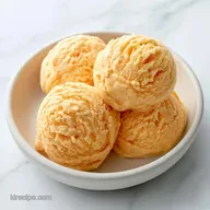 Bean Ice Cream with Fresh Peaches