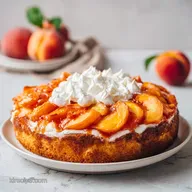 Peaches and Cream Cake in 50 Minutes with Silky Vanilla Sponge