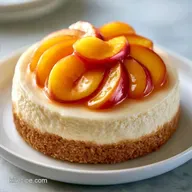 Peaches and Cream Cheesecake Bars: Baked
