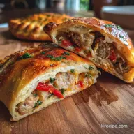 Sausage Fest Calzone for 2 Servings
