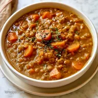 Slow Cooker Lentil Soup for 8 Servings