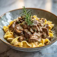 Easy Beef Stroganoff Slow Cooker Recipe with Rosemary