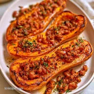 Stuffed Butternut Squash with Sausage