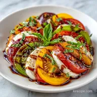 Tomato Basil Mozzarella Salad: 15 Min