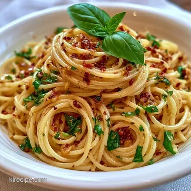 15 Minute Basil Pasta with Garlic for 4 Recipe Card