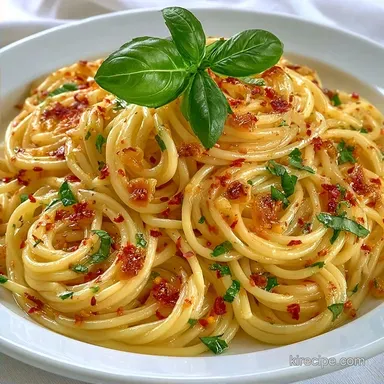 15 Minute Basil Pasta with Garlic for 4