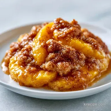 Peach Crisp with Cinnamon Crumble for 8 Recipe Card
