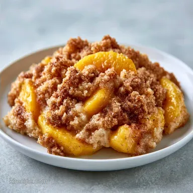 Peach Crisp with Cinnamon Crumble for 8