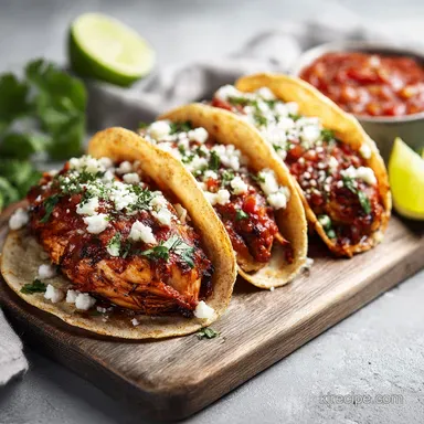 2 Ingredient Slow Cooker Salsa Chicken for 6 Servings Recipe Card