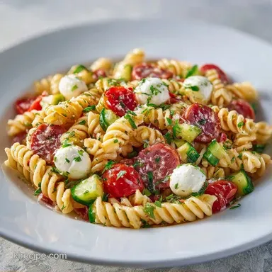20 Minute Pasta Salad with Italian for 12 Recipe Card