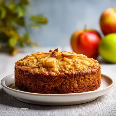 Apple Oatmeal Cake Half and Half for 9 Servings