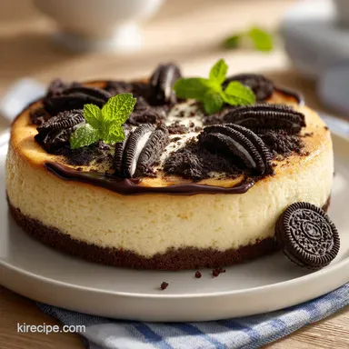 Oreo Cheesecake Recipe for 14 Servings with Silky Creamy Filling