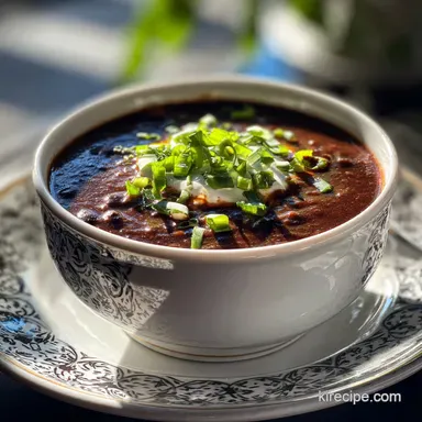 Barefoot Contessa Black Bean Soup Recipe in 30 Min Recipe Card