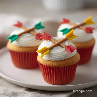 Bow Arrow Cupcakes Recipe for 12 Servings Recipe Card