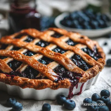 Blueberry Pie with Canned Filling: Crispy Baked Recipe Card