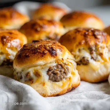 Cheeseburger Sliders Recipe with Onion Soup Mix for 12 Sliders