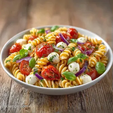 Cherry Tomato Pasta Salad with Mozzarella Recipe Card