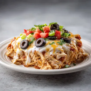 Chicken Enchilada Casserole Baked in 45 Minutes Recipe Card