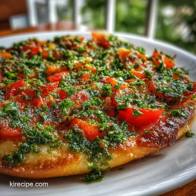 Chimichurri Tomato Pizza Recipe Italian for 3 Recipe Card