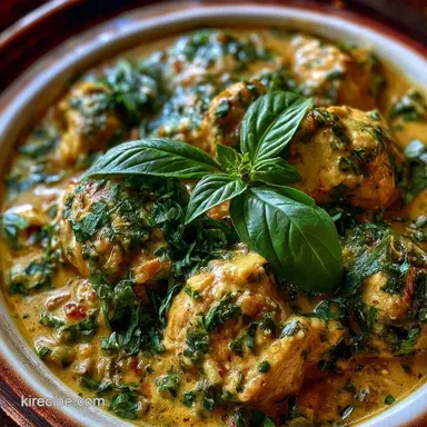 Coconut Basil Chicken Curry: Creamy Recipe Card