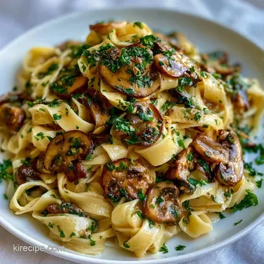 Creamy Mushroom Pasta in 30 Minutes Recipe Card
