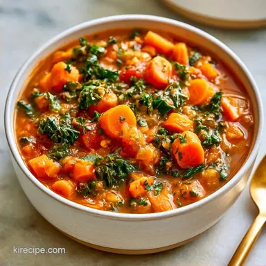 Vegetarian Kale Soup for 4 Servings