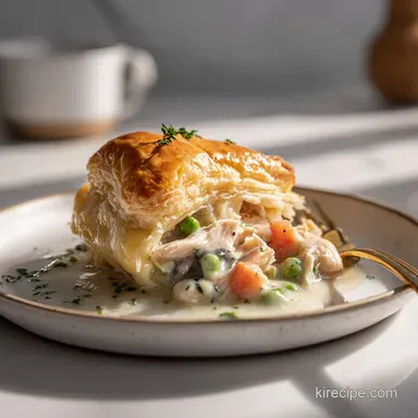 Chicken Pot Pie Using Crescent Rolls: Crispy Baked Recipe Card