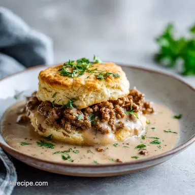 Crispy Ground Beef Recipe for Biscuits in 30 Min Recipe Card