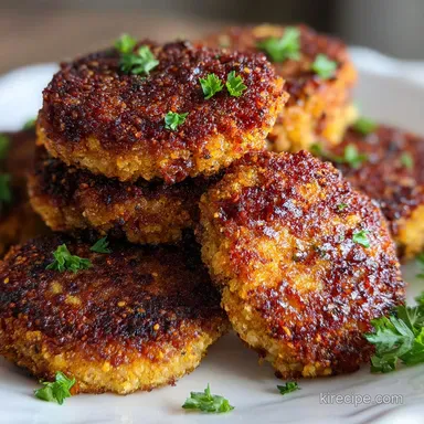 Recipe for Crispy Patties Made Pan-Seared Recipe Card