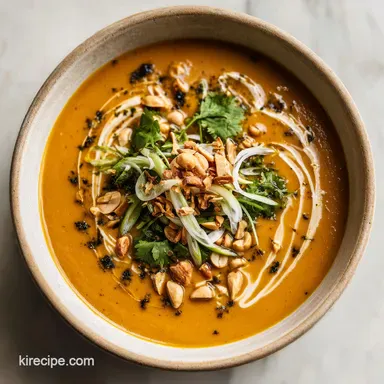 Curry Peanut Soup Recipe with Coconut Milk in 30 Min Recipe Card