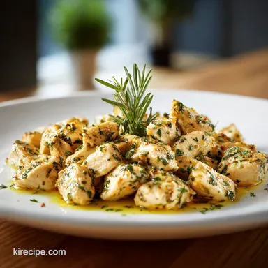 Diced Chicken Recipe for Dinner with Garlic Herbs in 20 Min