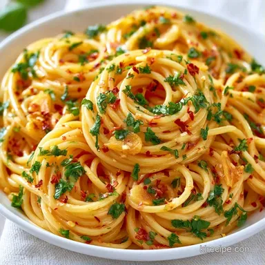 Easy Garlic Basil Spaghetti in 15 Minutes Recipe Card