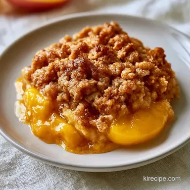 Easy Peach Dessert for Two in 35 Mins Recipe Card
