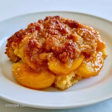 Easy Peach Dump Cake with Canned Peaches