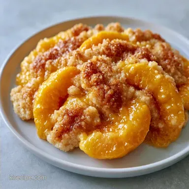 Peach Fruit Crisp with Fresh Peaches