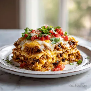 Taco Lasagna with Tortillas for 8 Servings