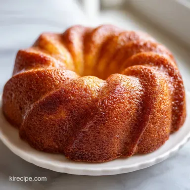 Egg White Bundt Cake Recipe for 14 Servings Recipe Card