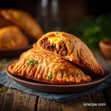 Beef and Cheese Empanadas for 12 Servings Recipe Card
