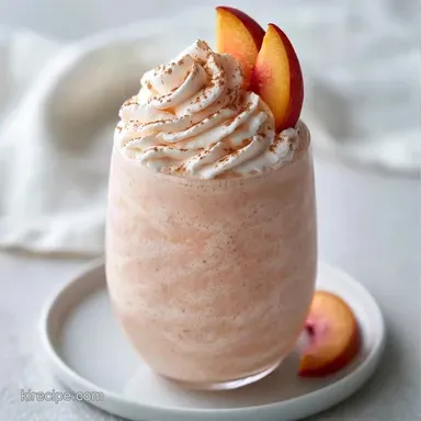 Fresh Peach Milkshake Recipe in 35 Min Recipe Card
