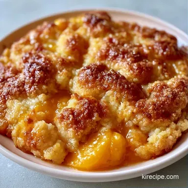 Frozen Peach Cobbler Recipe for 8 Servings Recipe Card