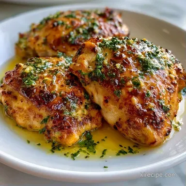 Garlic Butter Chicken: Crispy Skin Recipe Card