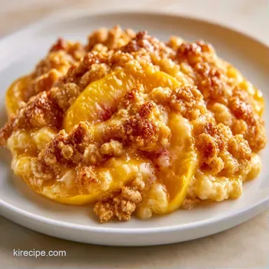 Peach Crumble with Almond Flour Recipe Card