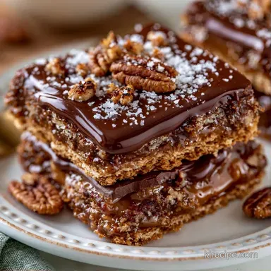 Graham Cracker Toffee Bars with Pecans Recipe Card